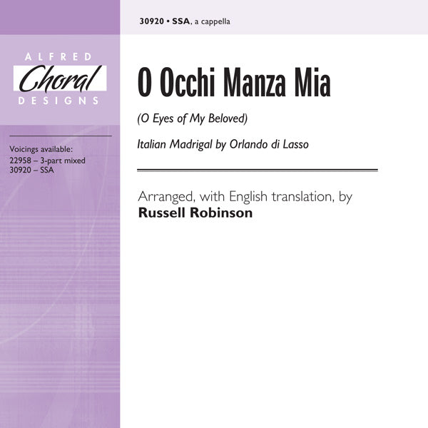 O Occhi Manza Mia (O Eyes of My Beloved) Cover Image