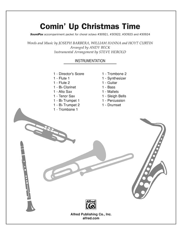 Comin' Up Christmas Time: B-flat Tenor Saxophone Sheet Music Preview