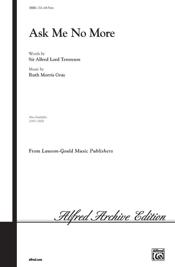 Ask Me No More Sheet Music Preview