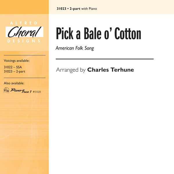 Pick a Bale o' Cotton Sheet Music Preview