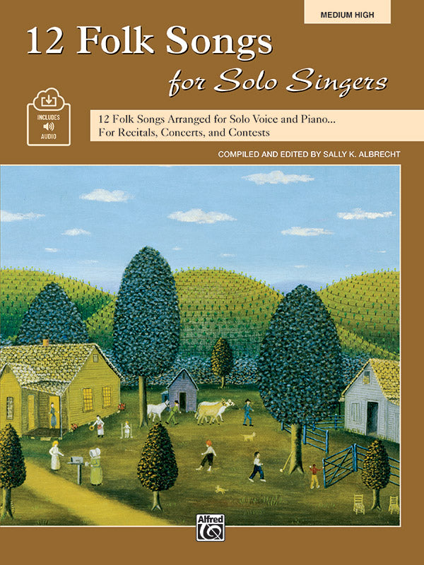 12 Folk Songs for Solo Singers Cover Image