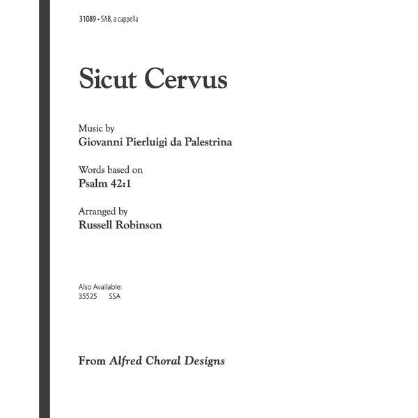 Sicut Cervus Sheet Music Preview