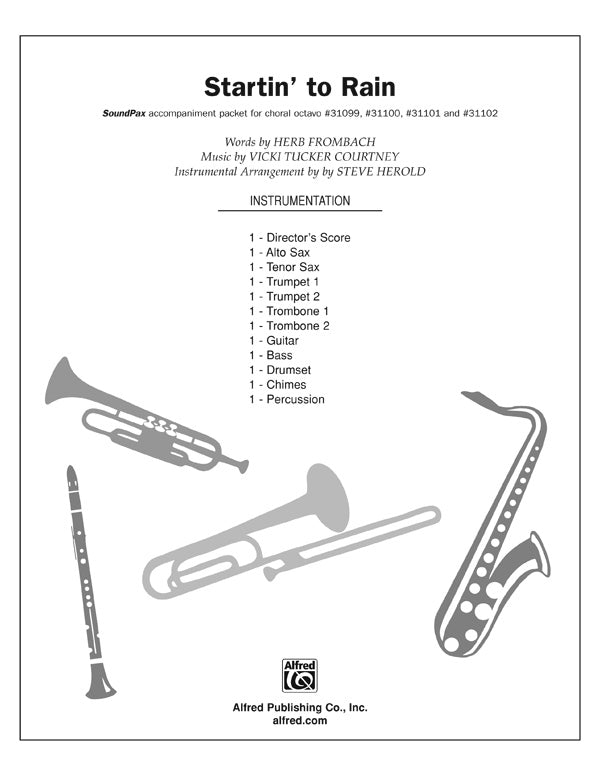 Startin' to Rain: 2nd B-flat Trumpet Sheet Music Preview
