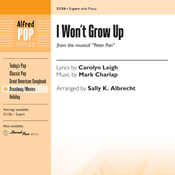 I Won't Grow Up Cover Image