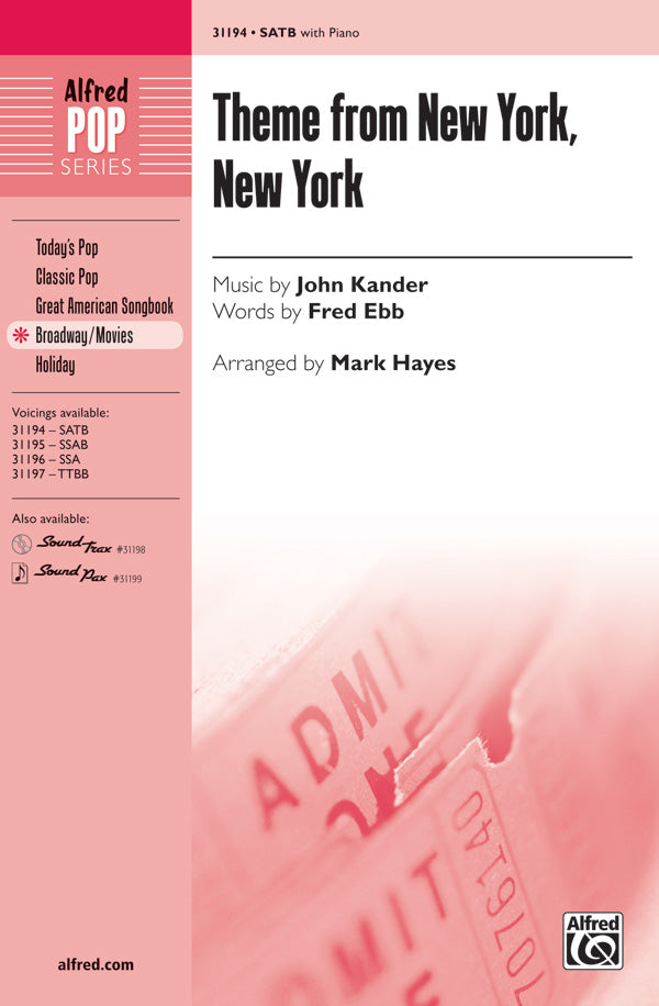 Theme from <i>New York, New York</i> Sheet Music Preview