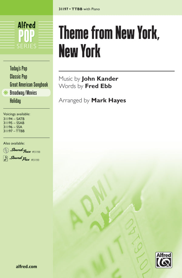 Theme from <i>New York, New York</i> Sheet Music Preview