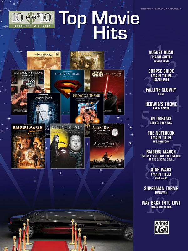 10 for 10 Sheet Music: Top Movie Hits Cover Image