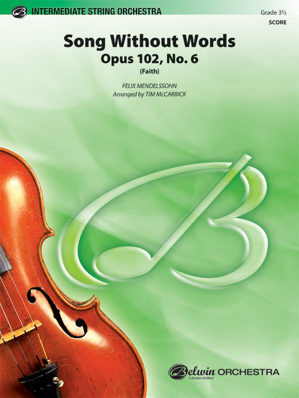Song Without Words, Opus 102, No. 6 (Faith): 2nd Violin Sheet Music Preview