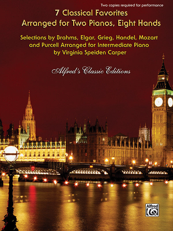 7 Classical Favorites Arranged for Two Pianos, Eight Hands - Piano Quartet Sheet Music Preview