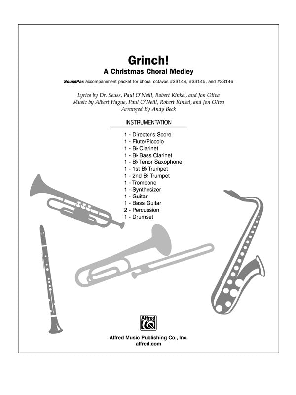 Grinch! A Christmas Choral Medley (from the motion picture Dr. Seuss' How the Grinch Stole Christmas): 1st Trombone Sheet Music Preview