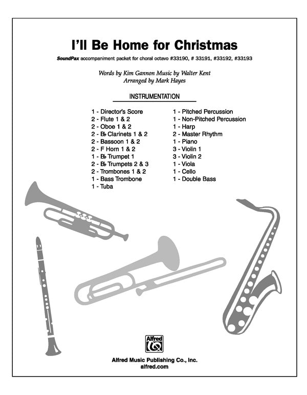I'll Be Home for Christmas: 1st Percussion Sheet Music Preview