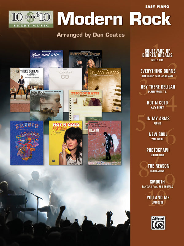 10 for 10 Sheet Music: Modern Rock Cover Image