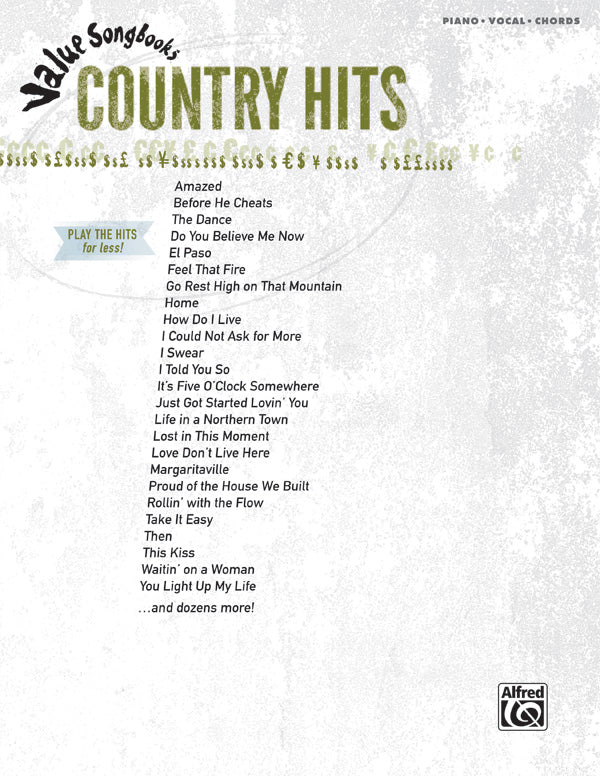 Value Songbooks: Country Hits Cover Image