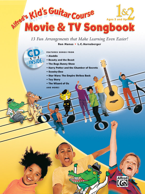 Alfred's Kid's Guitar Course Movie & TV Songbook 1 & 2 Cover Image