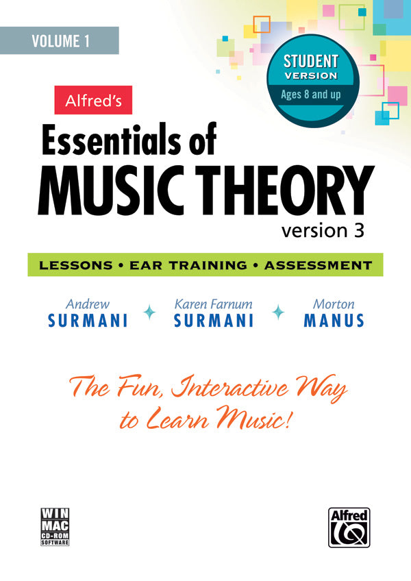 Alfred's Essentials of Music Theory: Software, Version 3 CD-ROM Student Version, Volume 1 Cover Image