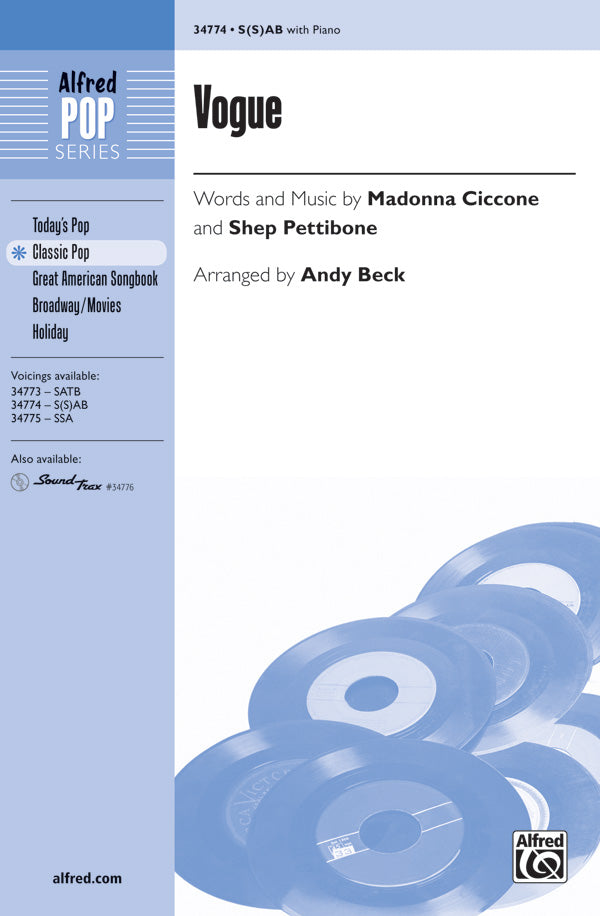 Vogue Sheet Music Preview
