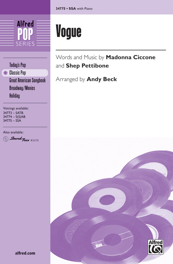Vogue Sheet Music Preview
