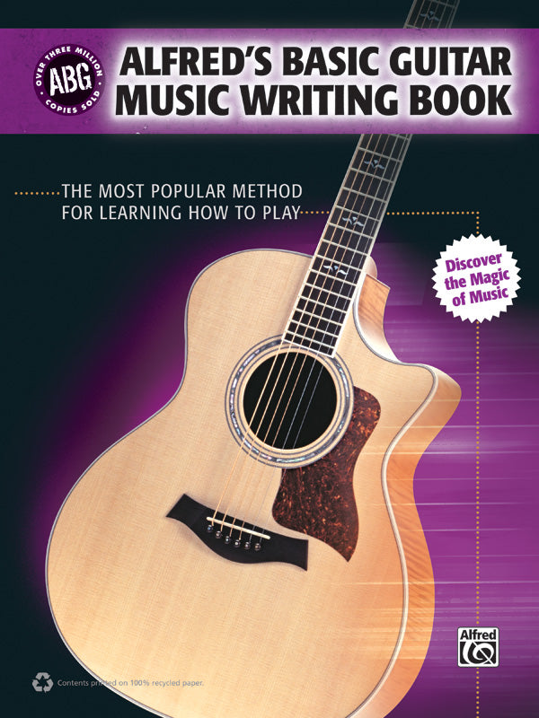 Alfred's Basic Guitar Music Writing Book: Guitar Manuscript Paper ...