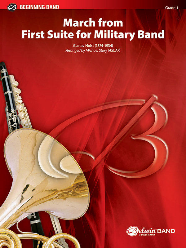 March from First Suite for Military Band: (wp) Baritone T.C. Sheet Music Preview