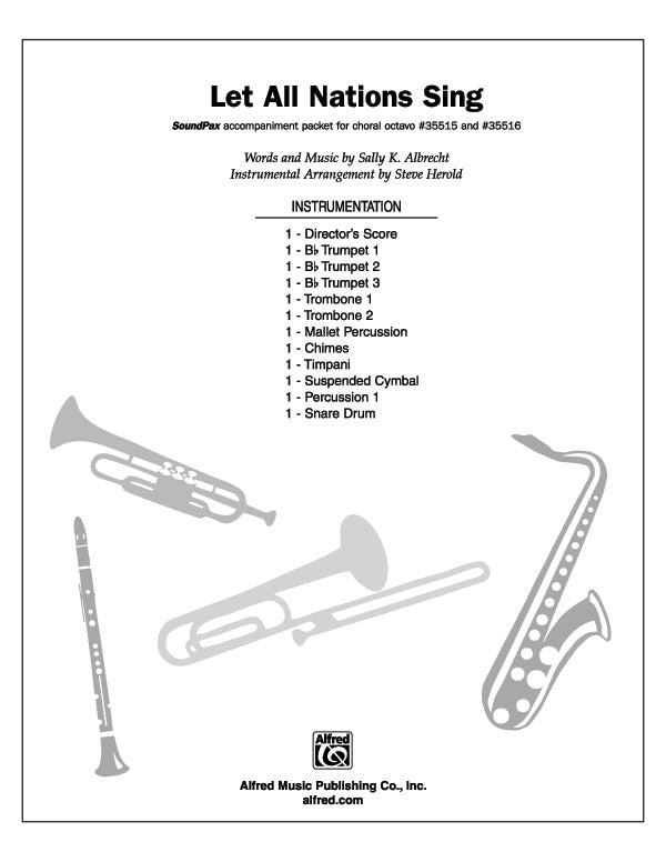 Let All Nations Sing: 1st Percussion Sheet Music Preview
