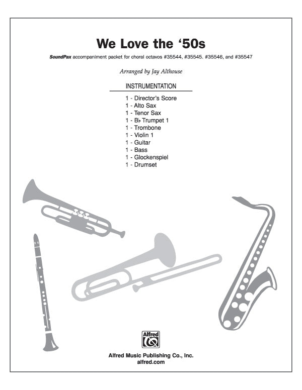 We Love the '50s: E-flat Alto Saxophone Sheet Music Preview