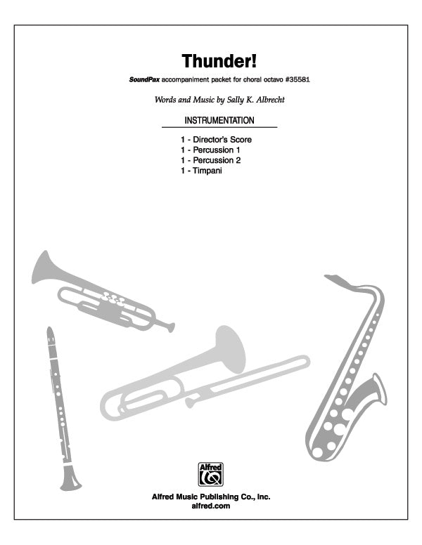 Thunder!: 2nd Percussion Sheet Music Preview