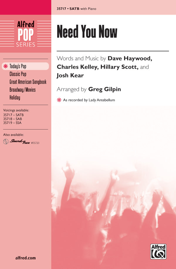 Need You Now Sheet Music Preview