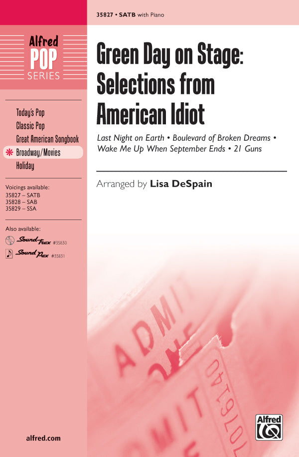 Green Day on Stage: Selections from <i>American Idiot</i> Sheet Music Preview