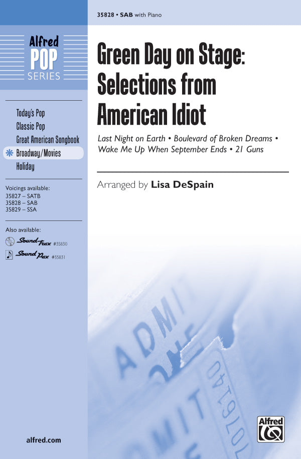 Green Day on Stage: Selections from <i>American Idiot</i> Sheet Music Preview