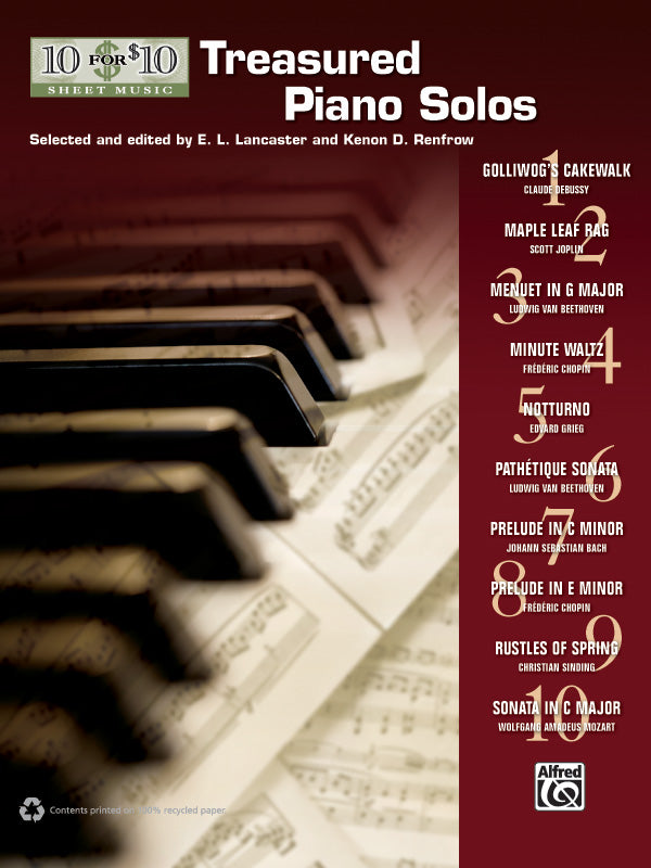 10 for 10 Sheet Music: Treasured Piano Solos Cover Image