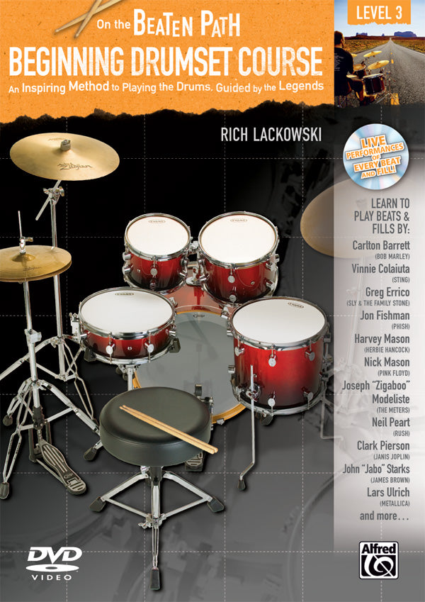 On the Beaten Path: Beginning Drumset Course, Level 3 Cover Image