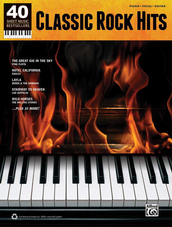 40 Sheet Music Bestsellers: Classic Rock Hits Cover Image