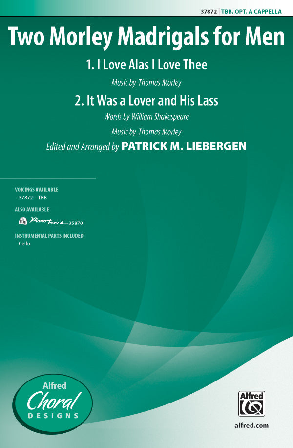 Two Morley Madrigals for Men Sheet Music Preview