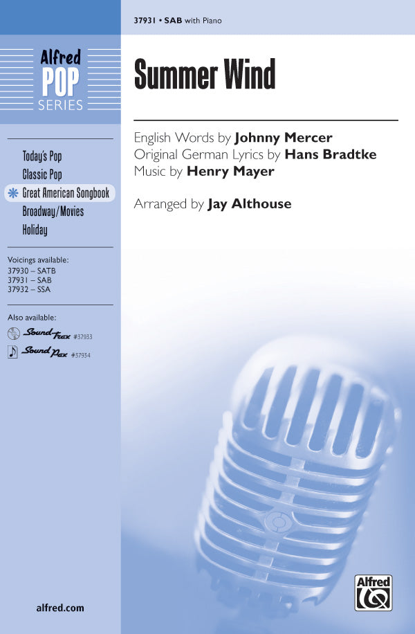 Summer Wind Sheet Music Preview