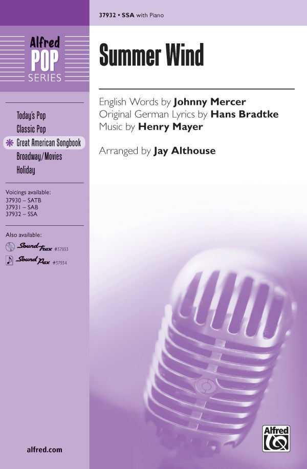 Summer Wind Sheet Music Preview