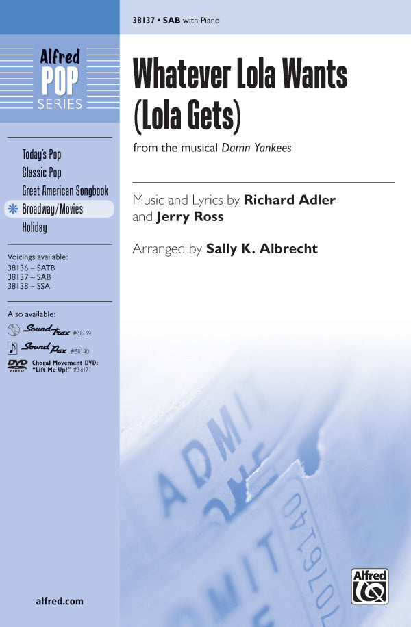 Whatever Lola Wants (Lola Gets) (from the musical <i>Damn Yankees</i>) Sheet Music Preview