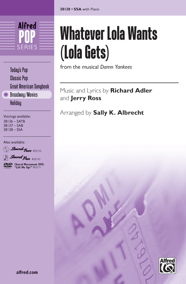 Whatever Lola Wants (Lola Gets) (from the musical <i>Damn Yankees</i>) Sheet Music Preview
