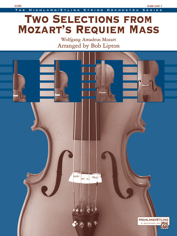 Two Selections from Mozart's Requiem Mass: 1st Violin Sheet Music Preview