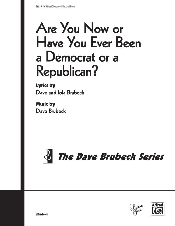 Are You Now or Have You Ever Been a Democrat or a Republican? Sheet Music Preview