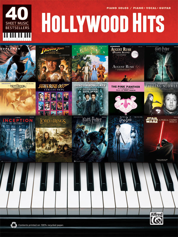 40 Sheet Music Bestsellers: Hollywood Hits Cover Image