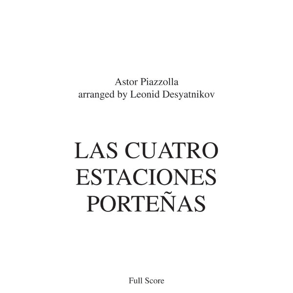 Las Cuatro Estaciones Porteñas Cover Image