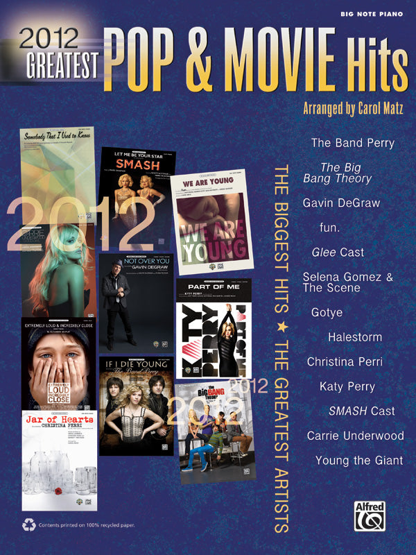 2012 Greatest Pop & Movie Hits Cover Image