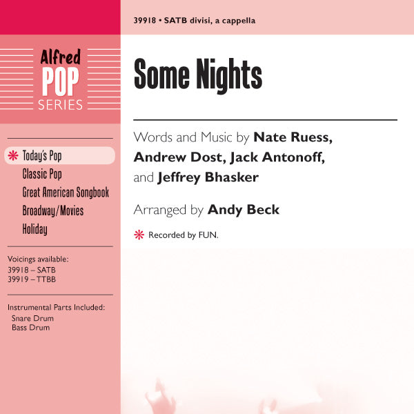 Some Nights Sheet Music Preview