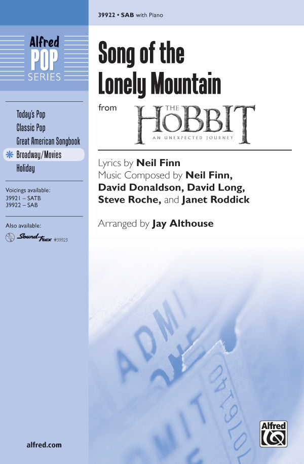 Song of the Lonely Mountain (from <i>The Hobbit: An Unexpected Journey</i>) Sheet Music Preview