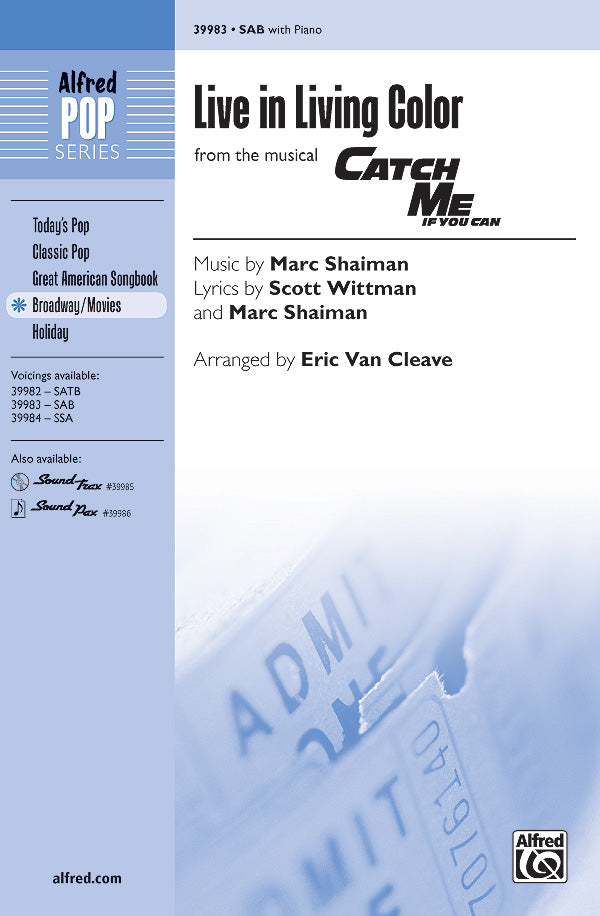 Live in Living Color (from the musical <i>Catch Me If You Can</i>) Sheet Music Preview