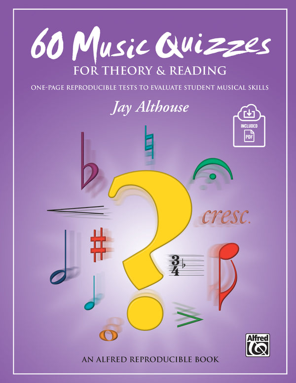 60 Music Quizzes for Theory and Reading Cover Image