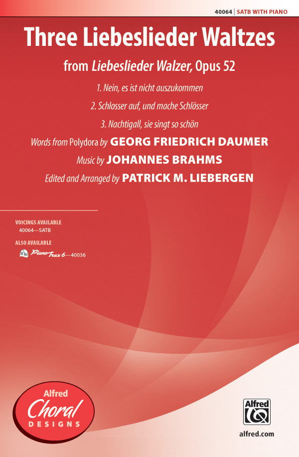 Three Liebeslieder Waltzes (from <i>Liebeslieder Walzer</i>, Opus 52) Sheet Music Preview