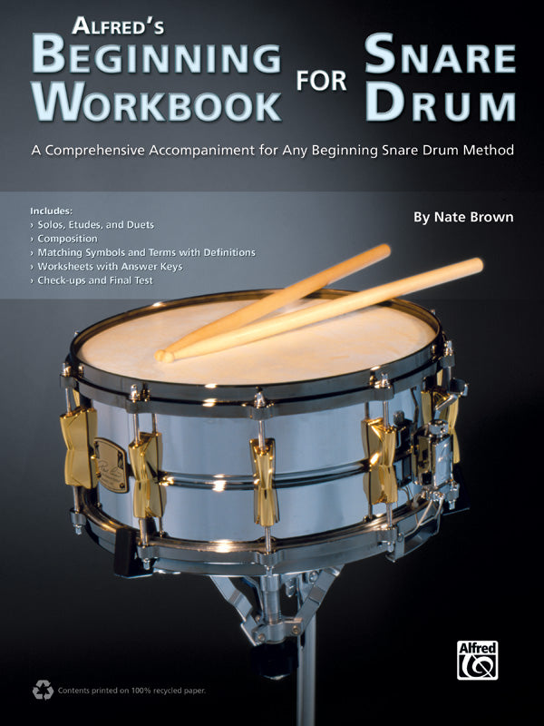 Alfred's Beginning Workbook for Snare Drum Cover Image