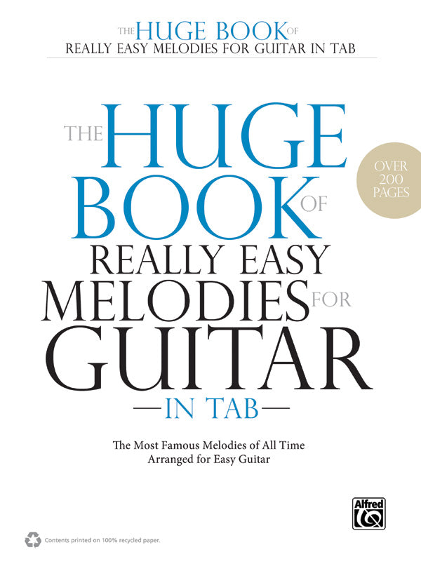 The Huge Book of Really Easy Melodies for Guitar in TAB Cover Image