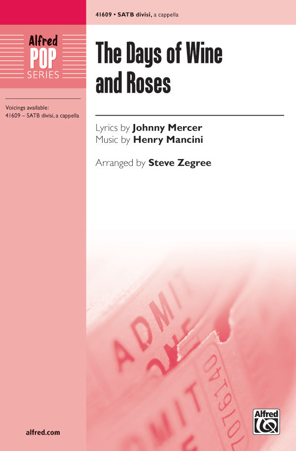 Days of Wine and Roses, The Sheet Music Preview